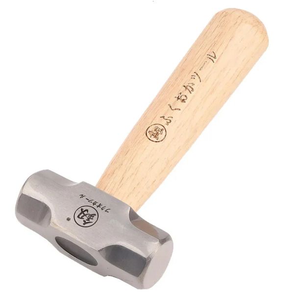 Hammer 1 lb Mini marteau en acier à carbone élevé avec tête octogonale polie et manuel compact manuel de poignée solide pour projets matériels