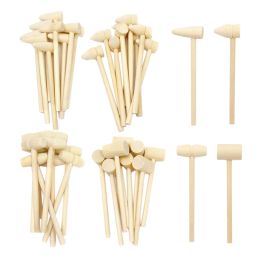HAMER 40 PCS MINI HOUTEN HAMMERS Wood Crab Seafood Crab Lobster Mallets Hout Mallet Bonte speelgoed Small Shellfish Hammer Tool