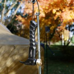 Extracteur de piquets d'auvent Hammer Camp, tête en acier inoxydable, tentes, pointes de sol, marteaux avec lanière pour l'alpinisme et la randonnée