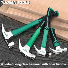 Hammer Deli Heavy Claw Hammer Antideslizante a prueba de golpes Nail Pulling Hammer Steel Carpintería Herramienta de golpeo Magnético Automático Nail Hammer 230620