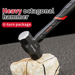 Hammer Hammer, marteau octogonal, outil de marteau, marteau à écrasement du mur solide, même marteau à main de poids, démolition de mur intégrée