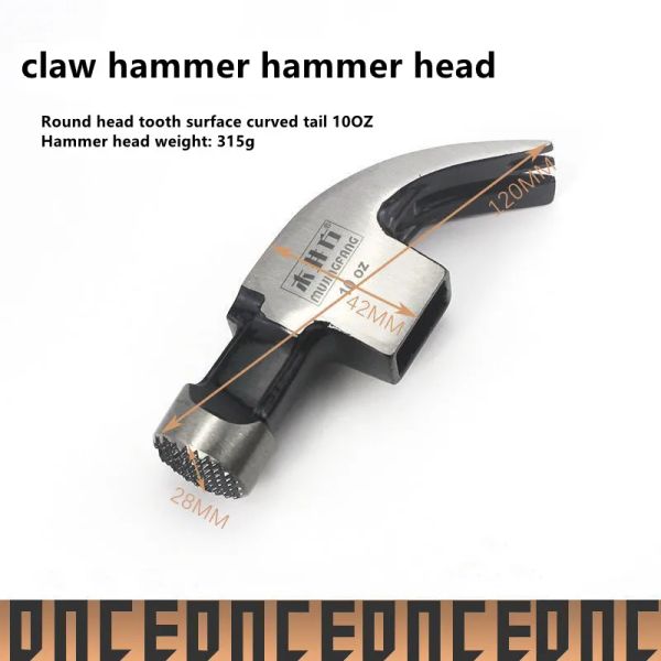 Marteau à griffe magnétique pour le travail du bois du travail du travail du travail du travail du bois à ongles Hammer Hammer en acier carbone Hammer non gorgée
