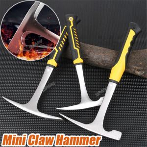 Hamer Mini-klauwhamer Professionele geologische hamer Multifunctioneel gereedschap Puntige punt Rubberen handgreep Timmermanshamer Handgereedschap