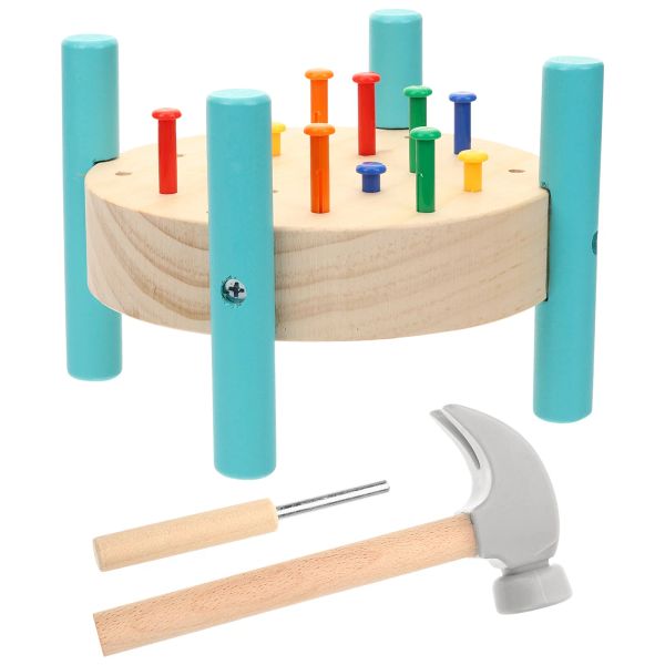 Marteau en bois pour bébé, jouet de Simulation, jeu de tapotement, tournevis amusant pour enfants, établi de clouage, Table à marteau pour tout-petits