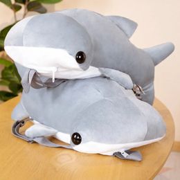 Hammerhead Shark Kindergarten en peluche sac à dos jeu jouet remplissage du sac d'animaux mignon sac à main pour enfants 240509