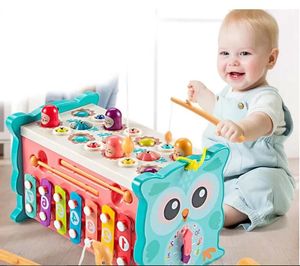 Hameren Speelgoed Montessori 8 in 1 Visserijspellen Fijne motoriek Peuteractiviteiten Baby Vroeg leren Educatief speelgoed