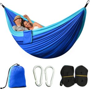 Hamac touristique camping randonnée portable en nylon en nylon tissu deux personnes plage suspendue jardin swing single et double hamac 240429