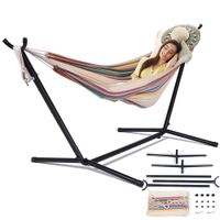 Hamac avec stand swinging chaise lit voyage camping maison jardin suspendue chassage chassage balançoire swing intérieur meubles d'extérieur z1202