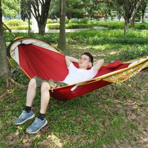 Hamacs 1-2 personne portables de camping extérieur hamac avec un moustique net umbrelladla tissu hamac hammock sweetq