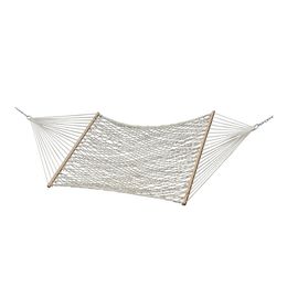 Hangmatten 33670589 Katoenen touwhangmat Dubbel Natuurlijk wit Duurzaam en sterk 13 lb 144,00 X 60,00 X 2,00 inch 230923