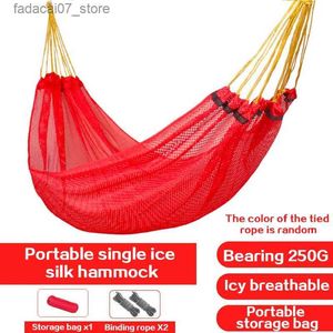 Hamacs Adulte Outdoor Ice Wire Mesh Hamac Single Student Dormitory Mesh Hammock Pliant Chaise suspendue