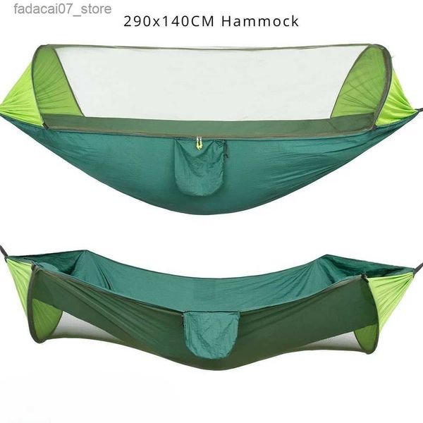 Hammocks Costilización plegable de plegamiento de nylon nylon 290x140cm Tienda de cama de campamento Doble de entrega de entrega gratuita
