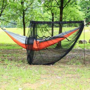 Hamacs Camping Outdoor Garden Hammock Anti-Mosquito Net Tent Cover For Double Bed Shelter Shelter Accessoires Équipement Space Survival