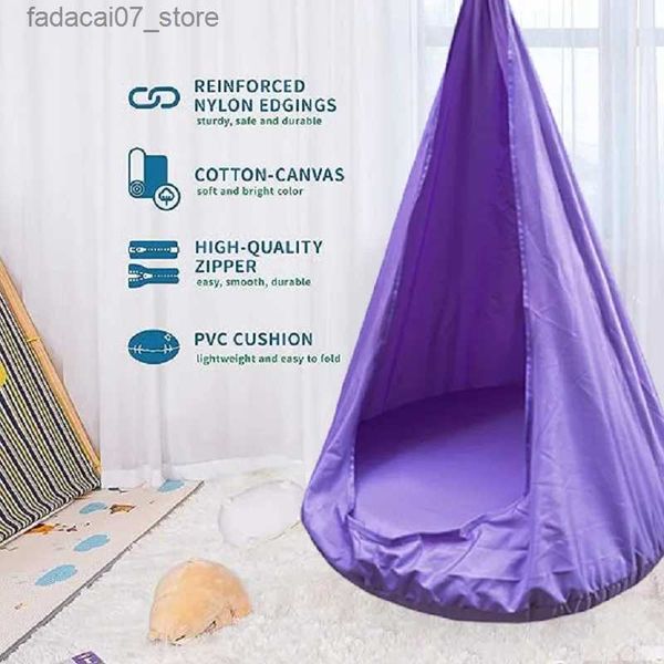 Hamacas para niños 100 cm colgador inflable al aire libre balanceo duradero fácil de transportar silla de colchón inflable interior Tienda pequeña