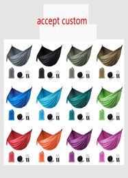 Hangmatten dubbel lichtgewicht nylon hangmat outdoor parachutehammock huis slaapkamer luie swing stoel strandhammocks campe backpacken w939546