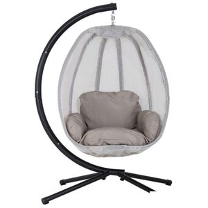 Hamacs Oeuf Hamac Chaise Suspendue Balançoire avec Support En Métal Et Coussin Drop Livraison Maison Meubles De Jardin En Plein Air OTCFR