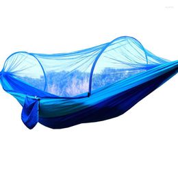 Hamacas Extra alta resistencia portátil tela mosquitera hamaca para acampar cama colgante ligera viaje plegable duradero