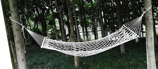 Hamacs hamac Camping en plein air touristique alpinisme loisirs suspendu hamac filet de couchage avec bâton maille balançoire audacieuse