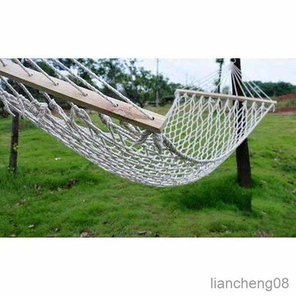 Hamacas Hamaca Camping al aire libre Montañismo turístico Ocio Hamaca suspendida Red para dormir con malla de palo Columpio en negrita R230613