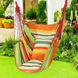 Hamacs Hamacs Toile suspendue Hamac Hamac Hammock suspendre la corde Swing Bed 200kg charge pour le porche de jardin extérieur Porche Camping Travel G230