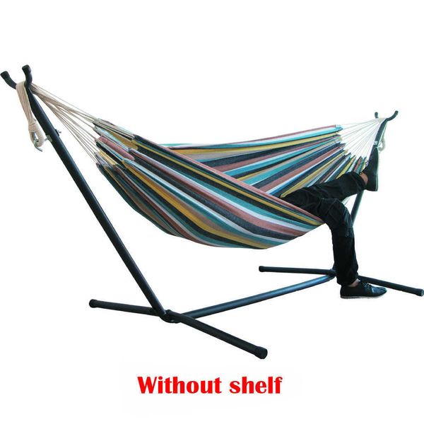 Hamacs hamac suspendu avec barre d'épandage balançoire voyage en plein air Camping rayure couchage lit suspendu hamacs de jardin
