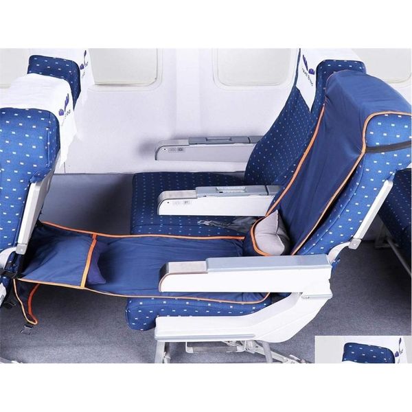 Hamacas Altura ajustable Reposapiés Hamaca con almohada inflable Asiento Er para aviones Trenes Autobuses 190x40 cm Y2003274686958 Drop Deli DHKVS