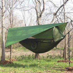 Hamacs Allégez Ouverture Rapide Anti-moustique Tissu Aérien Camping Tente En Plein Air Net Hamac Dormir Balançoire R230613