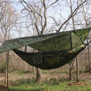 Hamacs Hamac Lightweight Portable Camping Hanger and Tent Rain Cape Capeproof Huile Cloth Mosquito Net Hanger 210T Nylon Hangerq