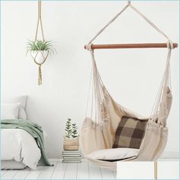 Hangmatten Noordse stijl witte hangmat buiten indoor tuin slaapkamer slaapkamer hangende stoel voor kind ADT swingende single homeIndustry dhckp