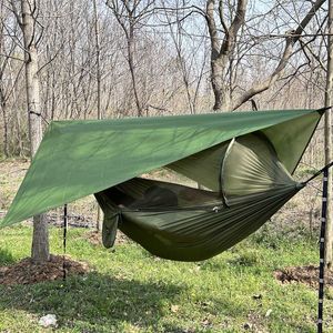 Hamacs de Camping en plein air, anti-moustiques, lit suspendu, moustiquaire, balançoire de chasse, léger, ouverture rapide