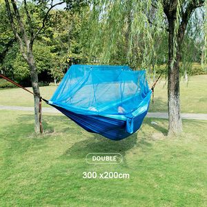 Hamacs de voyage portables, Camping en plein air, suspendu, simple, Double, avec filet