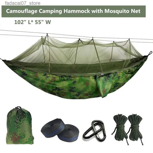 Canasta de paracaídas ultraligeras de mosquito con hamaca con prevención de mordeduras de mosquitos utilizadas para campamentos al aire libre con entrega gratisq