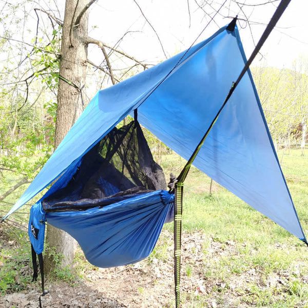 Hamacas Hamaca de red ultraligera con antimosquitos para tienda de campaña al aire libre para dormir