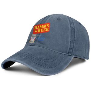 Hamms bier in handige blikjes unisex denim honkbal cap cool team trendy hoeden lakers gele paarse lippers roodblauw lid bbdb oud voor 254W