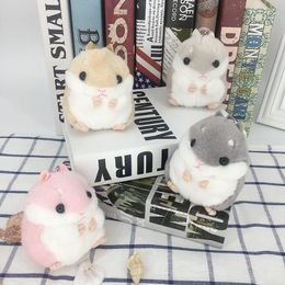 Hamster Keychain en peluche jouet japonais mignon poupée petite poupée pendentif backpack décoration