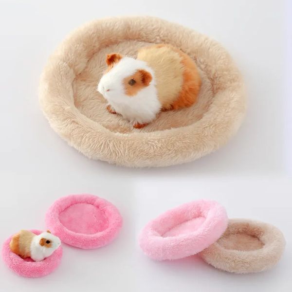 Hámster nido almohadilla de terciopelo nido de mascota cálida cojín de algodón de algodón hedgehog chinchilla conejo cama mascota 5 colores s/l suministros de mascotas