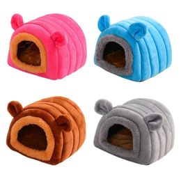 Hamster tente hivernale Glaneur de sucre chaud cage lit de couchage de lit de couchage pour les cochons de Guinée petits animaux hérisson cachette habitat nid 240507