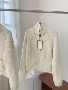 Han Dongmen herfst nieuw Thebarn * et dubbele pocket ritswollen gebreide vest trui voor vrouwen