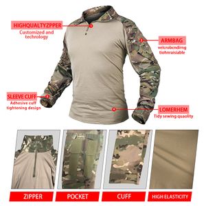 Han Wild Combat Uniform +Pads Safari Tactical Pants Militair uniform Leger Camo Shirt Combat Shirts Jacht Kleding Men Camping