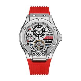 Hanboro Watch Brand Limited Edition Limited Mechanical Men Watches Flywheel Luminoso Fashion Man Reloj Hombre309z