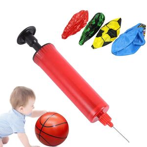 Bomba de aire manual deportivo fútbol baloncesto baloncesto bomba deportiva bola de color de la bomba al azar inflando portátil F6O5