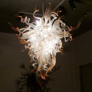 Lustre en verre soufflé à la main Lustre d'art de luxe moderne (peut être personnalisé en taille et en couleur) Plafonnier suspendu pour cuisine chambre salle à manger salon