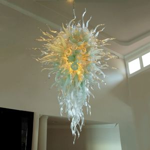 Handgeblazen glas hanglamp kristal licht moderne art deco dale chihuly stijl murano kroonluchter Italië ontworpen 28 bij 56 inches