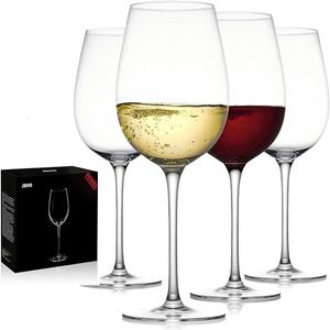 Handgeblazen Italiaanse stijl Crystal White of Red Wine Glasses Gift Packaging voor elke gelegenheid leadfree premium 240408