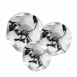 Handgeblazen Murano Glas Elegante Tiffany Stained Hangende Platen Dale Clear Color Modern Art Foyer Decor voor goedkope verkoop