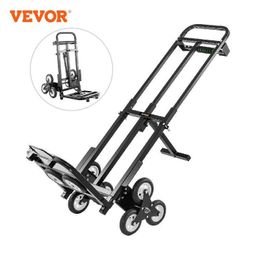 Chariots à main Chariots VEVOR 330lbs 460lbs Chariot d'escalade d'escalier Chariot pliant Heavy Duty Portable Pliant Chariot à main Dolly Chariot avec poignée réglable 230706