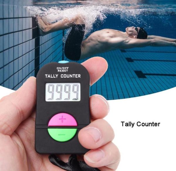 Contador de cuentas digital manual Contador electrónico negro Sumar o restar Clicker manual Correr para deportes de pelota Natación Correr Gimnasio4305044