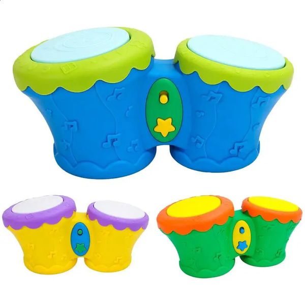 Tambores de mano para niños, instrumentos educativos que se iluminan, tambor que mejora el sentido del ritmo, aprendizaje musical, juego de juguetes, regalo 240131