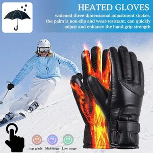 Chauffe-pieds à main gants chauffants électriques pour cyclisme moto vélo Ski extérieur hiver chauffe-mains USB écran tactile thermique gants imperméables 231116