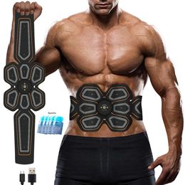 Pinzas de mano Estimulador de abdominales Tóner muscular EMS Entrenador de prensa Abdomen Electroestimulación USB Cargado Fitness Entrenamiento en casa Cinturón de tonificación muscular 231007